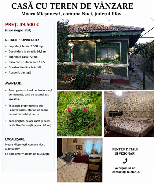 Micsunesti-Moara, Nuci.